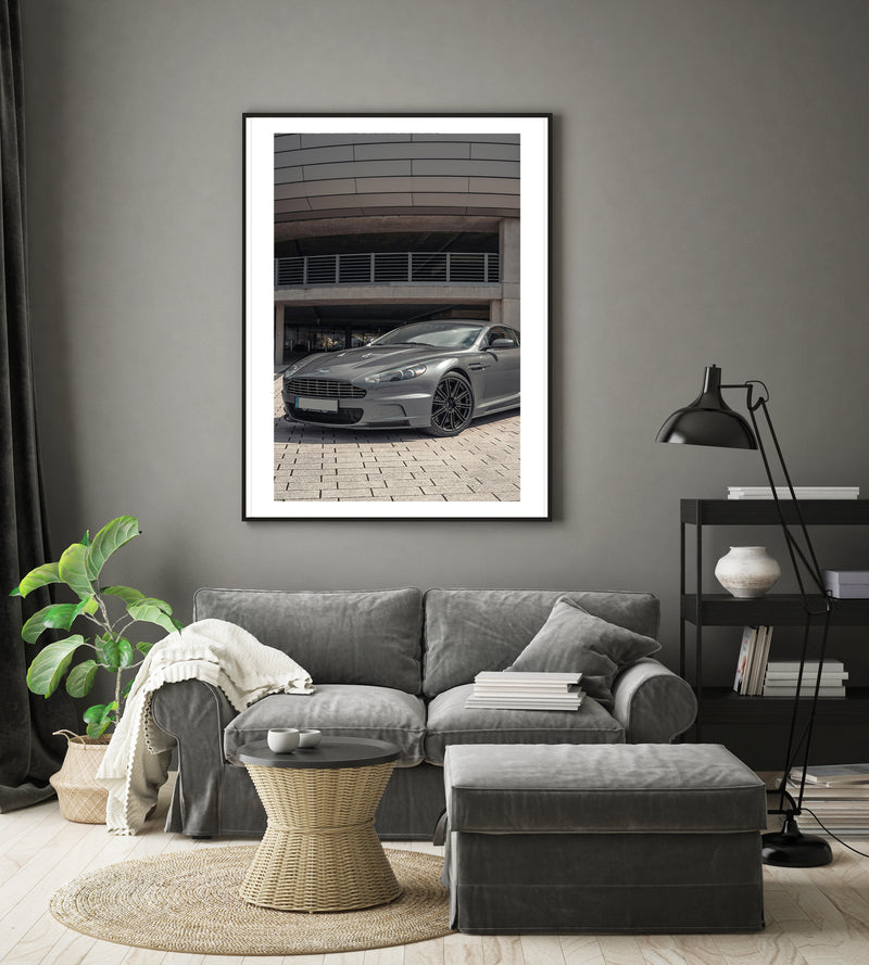 Aston Martin DBS Poster, Sports Car Wall Art, Car Wall Decor