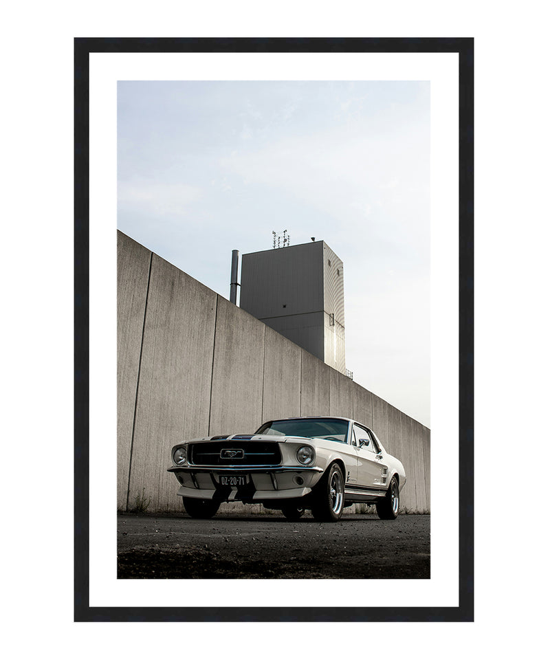 Boss 429 Mustang Poster, Vintage Photography, Classic Car Wall Art