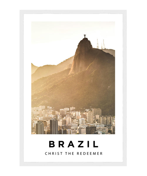 Brazil Christ the Redeemer Poster, City Wall Art