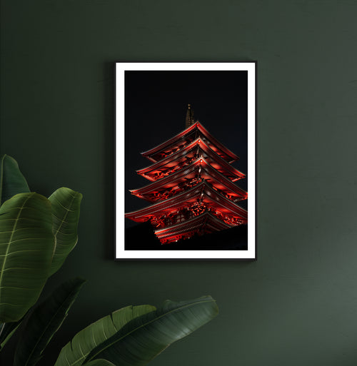 Buddhist Temple Poster,Temple Wall Decor, Travel Poster