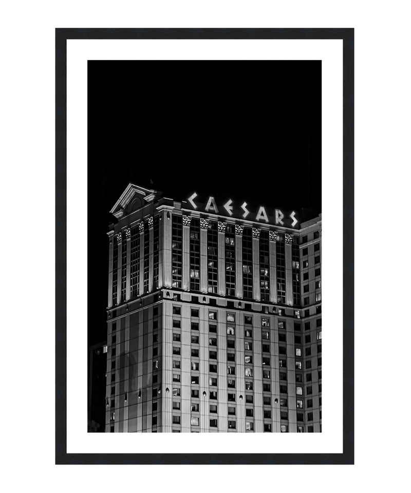 Caesars Building Poster, Black and White Poster, Fashion Wall Art