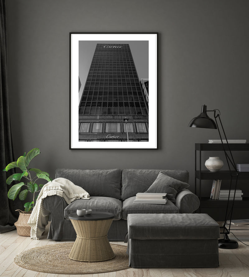 Cartier Building Poster, Fashion Wall Art