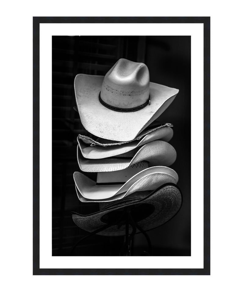 Cowboy's Hats Poster, Wild West Art