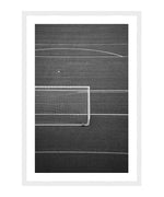 Football Field Poster, Sports Wall Art, Black and White Print