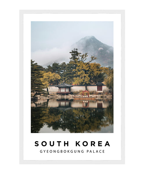 Gyeongbokgung Palace, South Korea Poster, Cityscape Wall Art