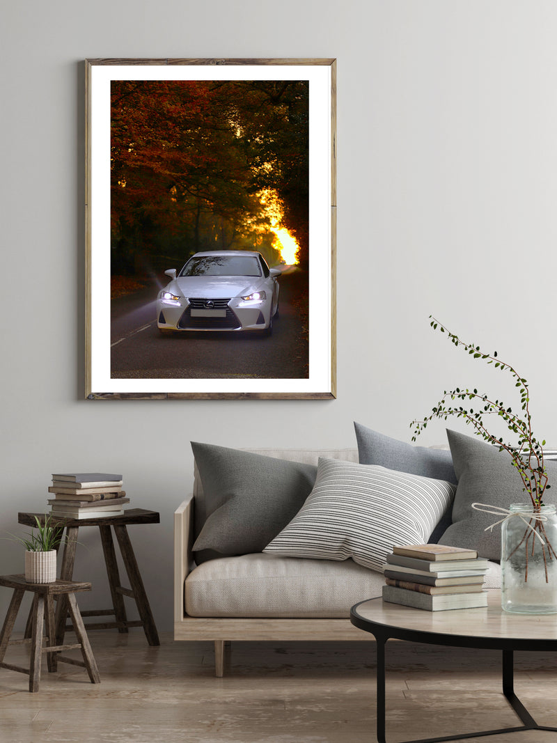 Lexus IS 300 Poster, Sports Car Wall Art, Car Wall Decor