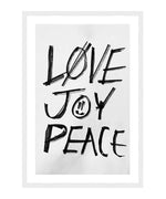 Love, Joy, Peace Poster, Home Typography Wall Art