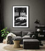 Mercedes-Benz Poster, Car Wall Art, Black and White Print