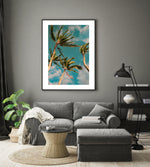 Blue Sky Palm Tree Poster, Palm Tree Wall Decor Print, Palm Tree Wall Art