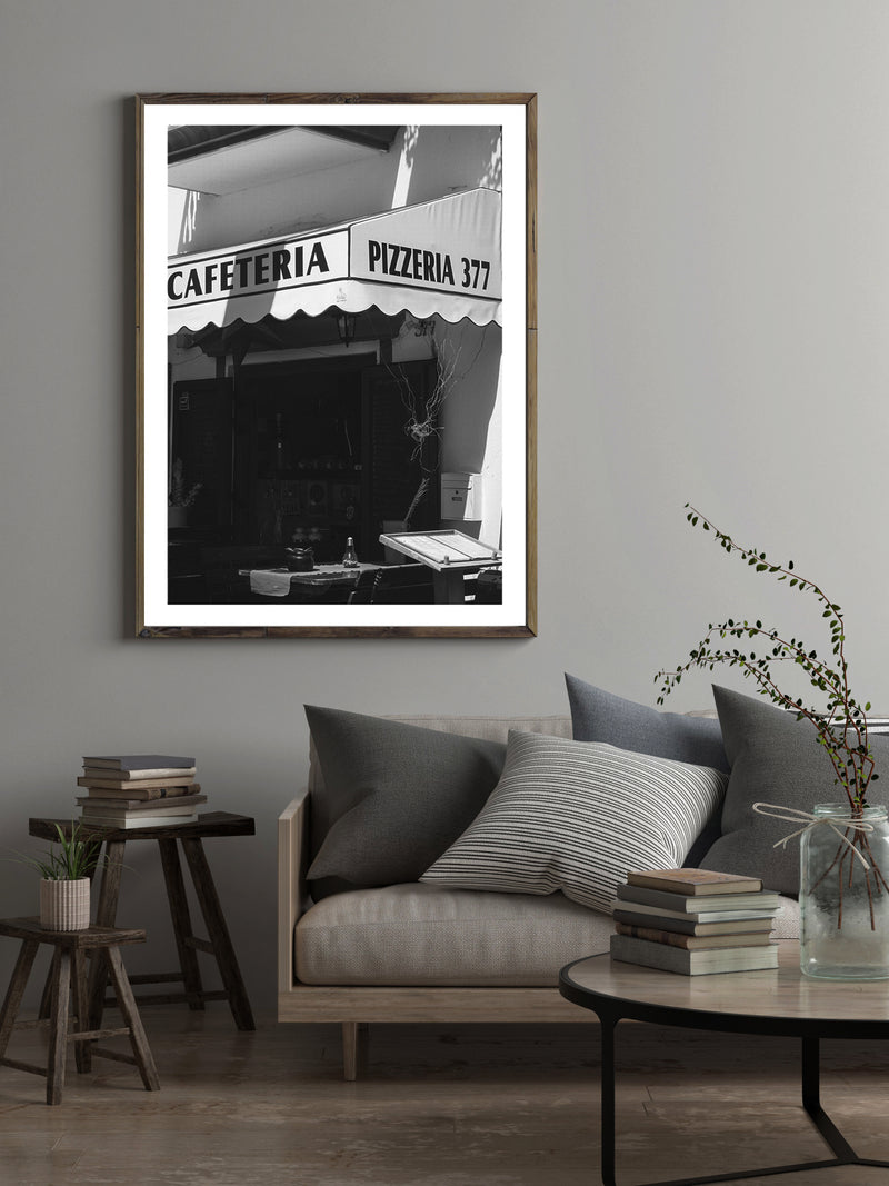 Pizzeria 377 Poster, Restaurant Wall Art