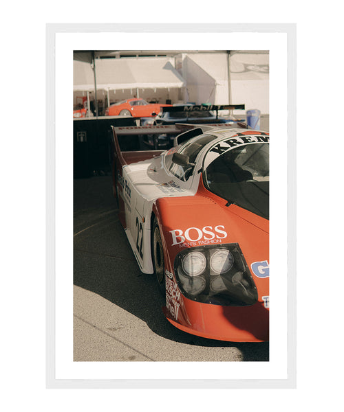 Porsche 956 Poster, Vintage Photography, Classic Car Wall Art