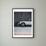 Porsche Poster, Car Wall Art, Black and White Print