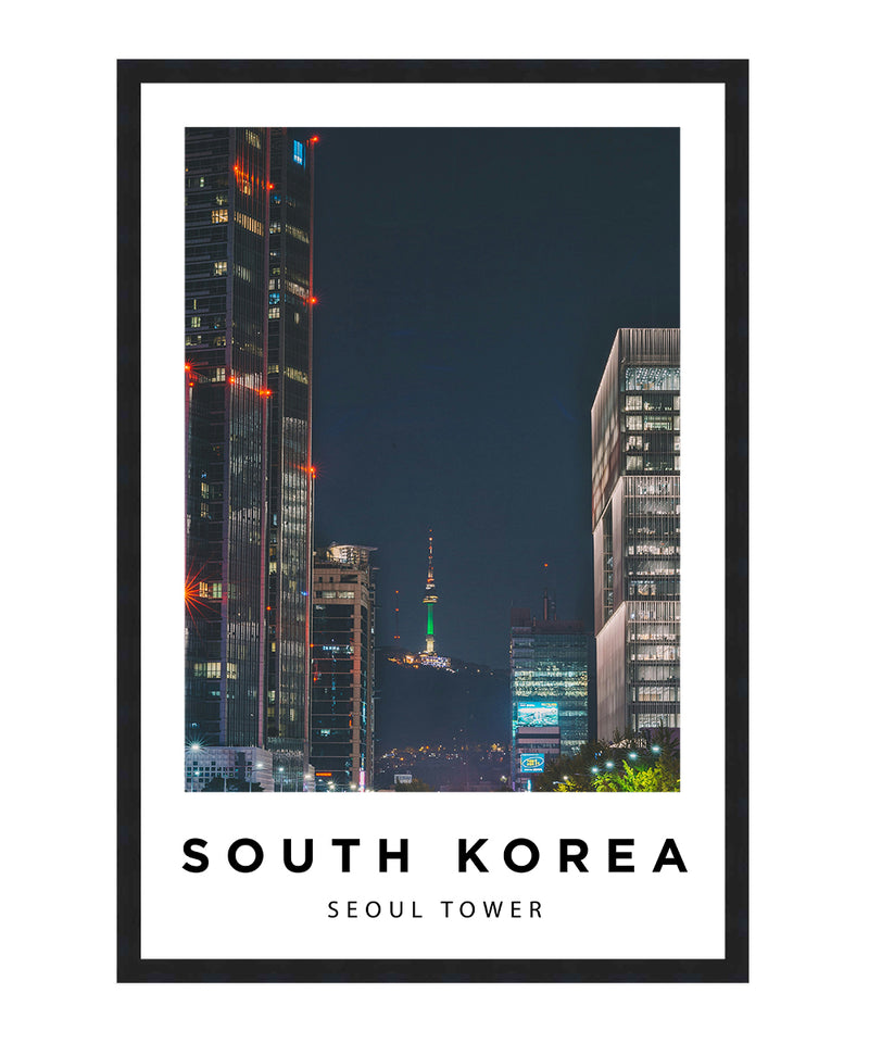 South Korea Seoul Tower Poster, City Wall Art