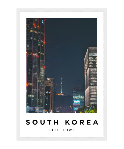 South Korea Seoul Tower Poster, City Wall Art