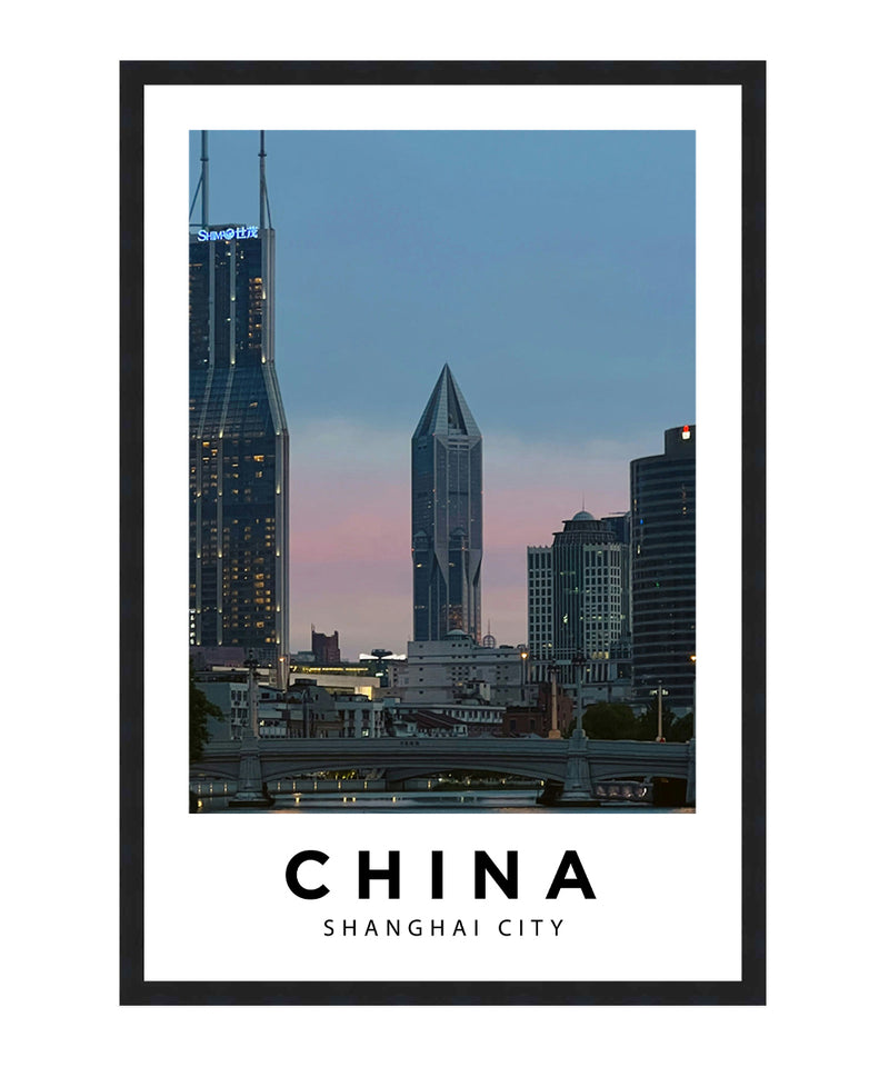 Shanghai City China Poster, City Wall Art