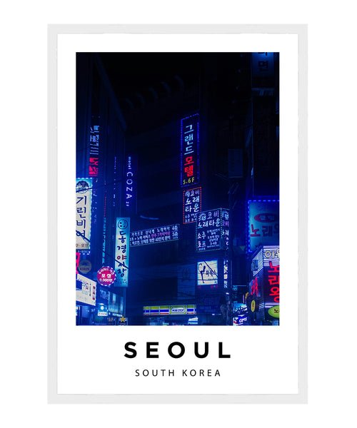 South Korea Seoul Poster, City Wall Art