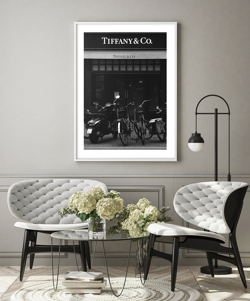 Tiffany Black and White Poster, Fashion Wall Art