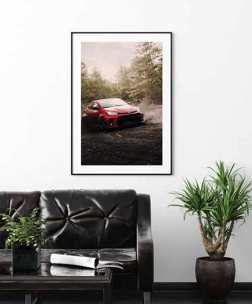 Toyota Corolla GR Poster, Car Wall Art, Racing Wall Decor
