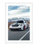 White GT 4rs Poster, Vintage Mustang Photography, Classic Car Wall Art