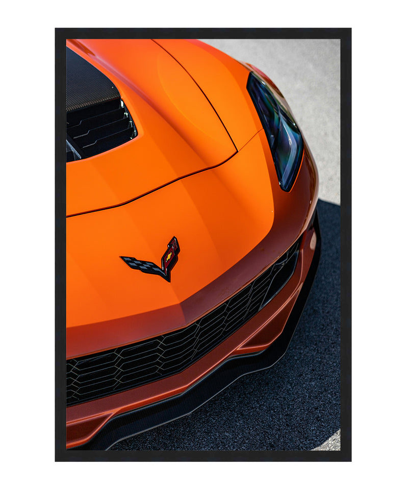 Corvette Classic Poster, Corvette Car Wall Art, Chevrolet Car Print