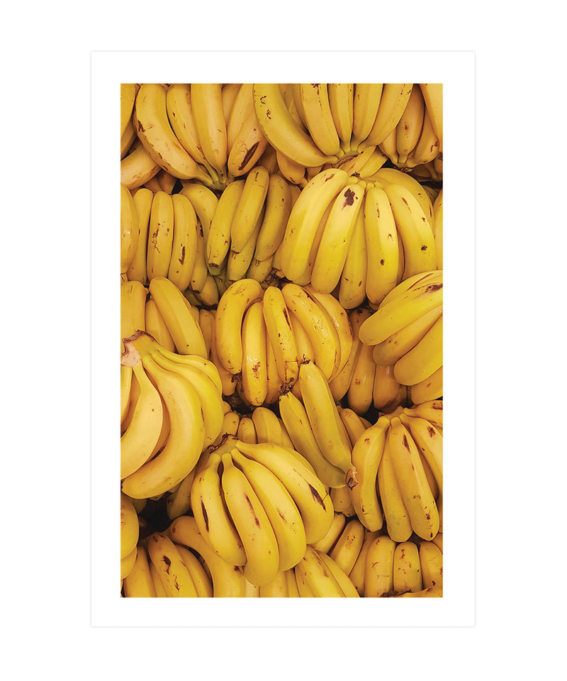 Banana Poster, Yellow Fruit Decor Print, Banana Fruit Wall Art