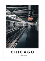 Chicago Train Poster, Chicago Street Wall Art, Chi Town Railway Photography Print