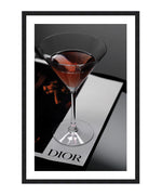 Dior Martini Poster, Designer Glam Fashion Wall Art