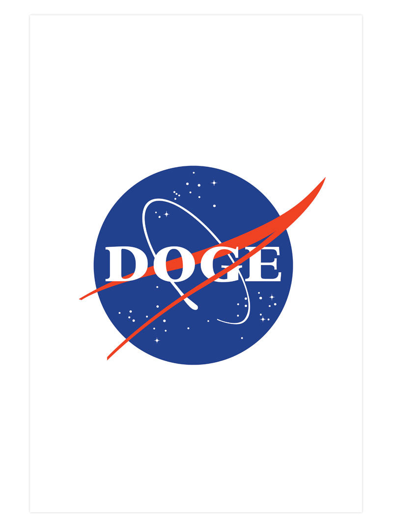 Dogecoin NASA Print, Dogecoin Cryptocurrency Wall Art, Crypto Wall Print