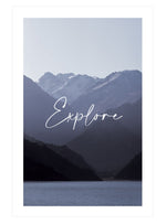 Explore Poster, Explore Typography Wall Art, Travel Photograph Print