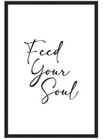 Feed Your Soul Poster, Foodie Wall Art, Kitchen Decor, Dining Room Print