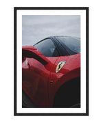Classic Red Ferrari Poster, Car Wall Art