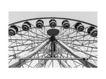 Black and White Ferris Wheel Poster, Carnival Wall Art, Photography Print