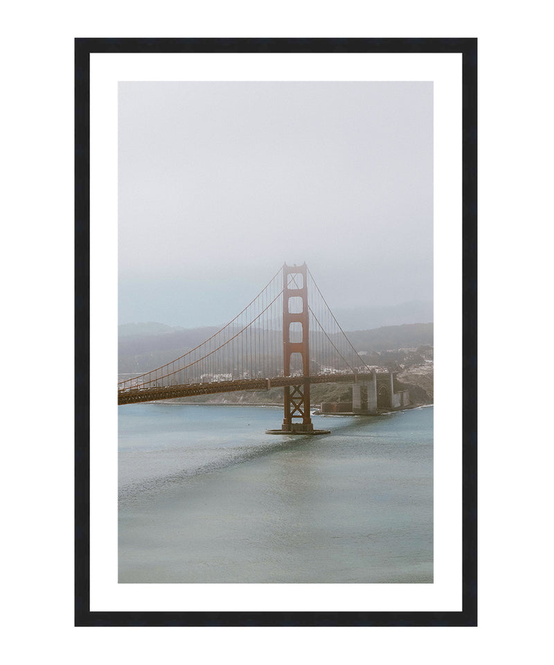 Foggy Golden Gate Poster, San Francisco Wall Art, Bridge Wall Decor