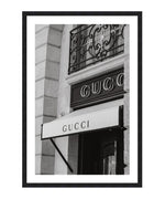 Gucci Store Fashion Poster, Fashion Photography Wall Art, Gucci Black and White Print