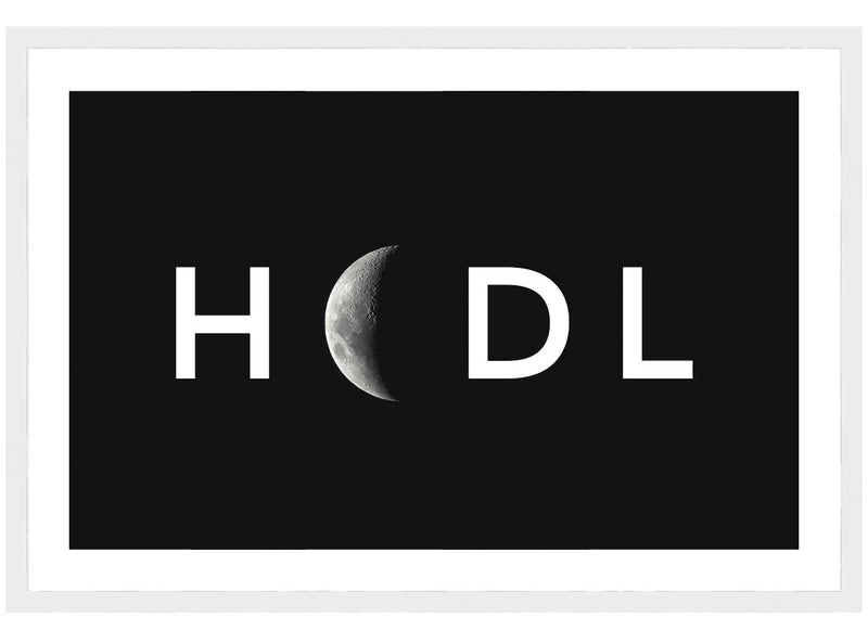 HODL Cryptocurrency Poster, Crypto Wall Art, Digital Currency Wall Decor Print