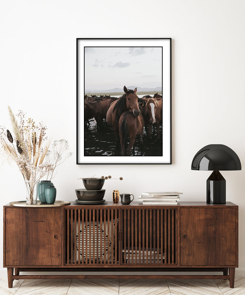 Brown Horse Poster, Animal Wall Art