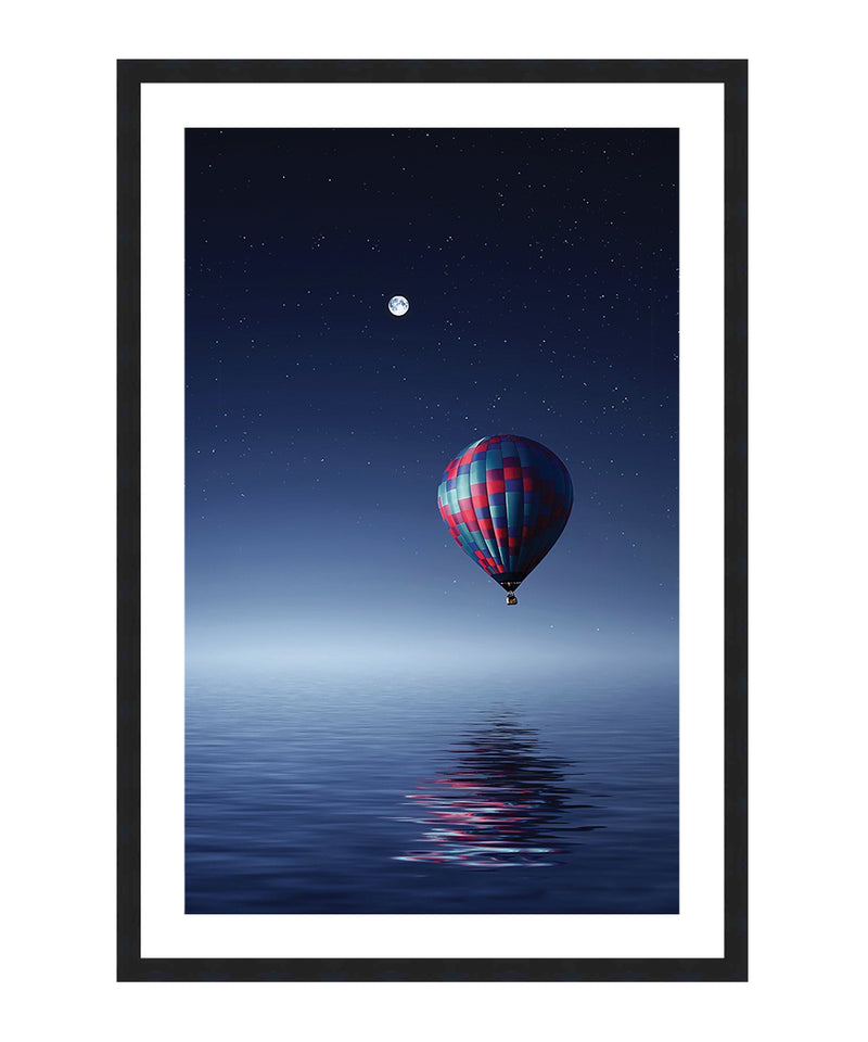 Dreamy Hot Air Balloon Poster, Kids Wall Art