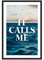 It Calls Me Poster, Moana Quote Wall Art, Ocean Waves Decor Print