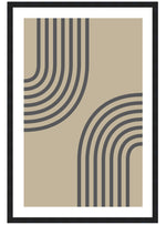 Mid Century Abstract Line Art No. 2 Poster, Earthy Abstract Wall Art, Modern Print