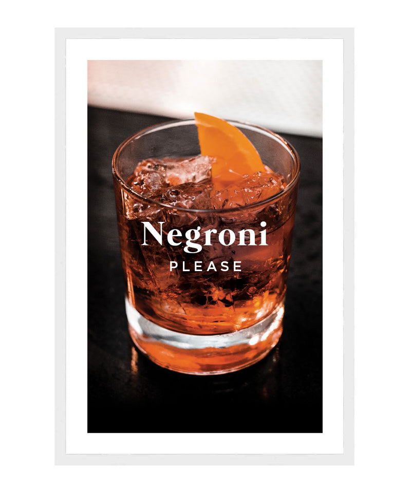 Negroni Please Cocktail Poster, Negroni Wall Art, Negroni Bar Decor Print