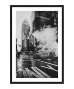 New York City Taxi Poster, Black and White NYC Street Wall Art, Street Photograph Print