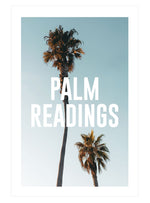 Palm Readings Poster, Palm Tree Wall Art, Beach Tree Decor Print