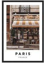 Paris France Cafe Poster, Paris Street Coffee Shop Wall Art, France Cafe Print