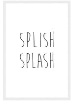 Splish Splash Poster, Bathroom Quote Wall Art, Cute Bathroom Typography Print