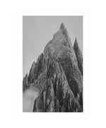 Rocky Summit Black and White Poster, Mountain Wall Art