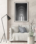 Symmetrical Arch in Grundtvig's Church Poster, Copenhagen Denmark Wall Decor, Architecture Wall Art