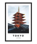 Five-Storey Pagoda in Senso-ji Tokyo Japan Poster, Buddhist Temple Decor Print, Travel Wall Art
