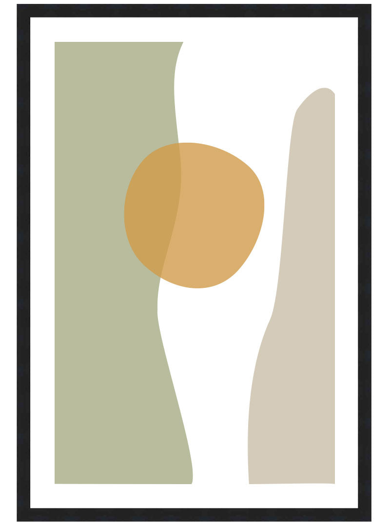 Unearthed Abstract No. 2 Poster, Abstract Shape Wall Art, Earthy Shape Print