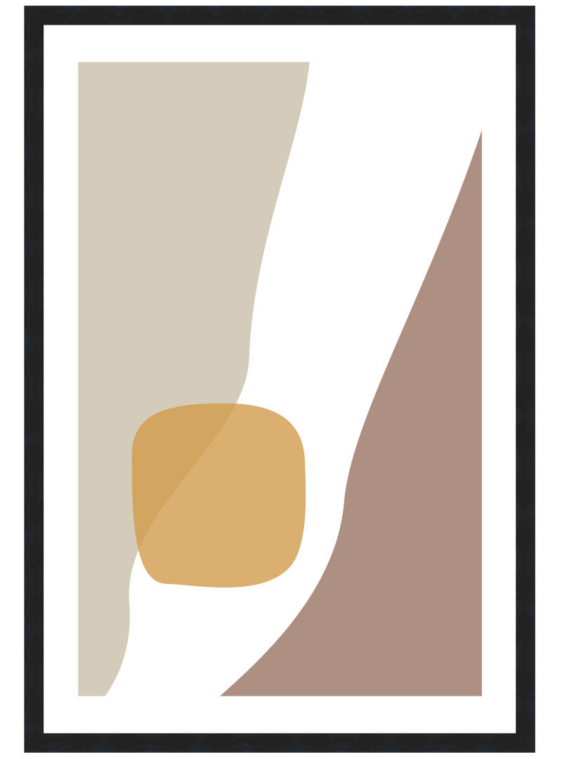 Unearthed Abstract No. 3 Poster, Earthy Shape Wall Art, Neutral Abstract Art Print