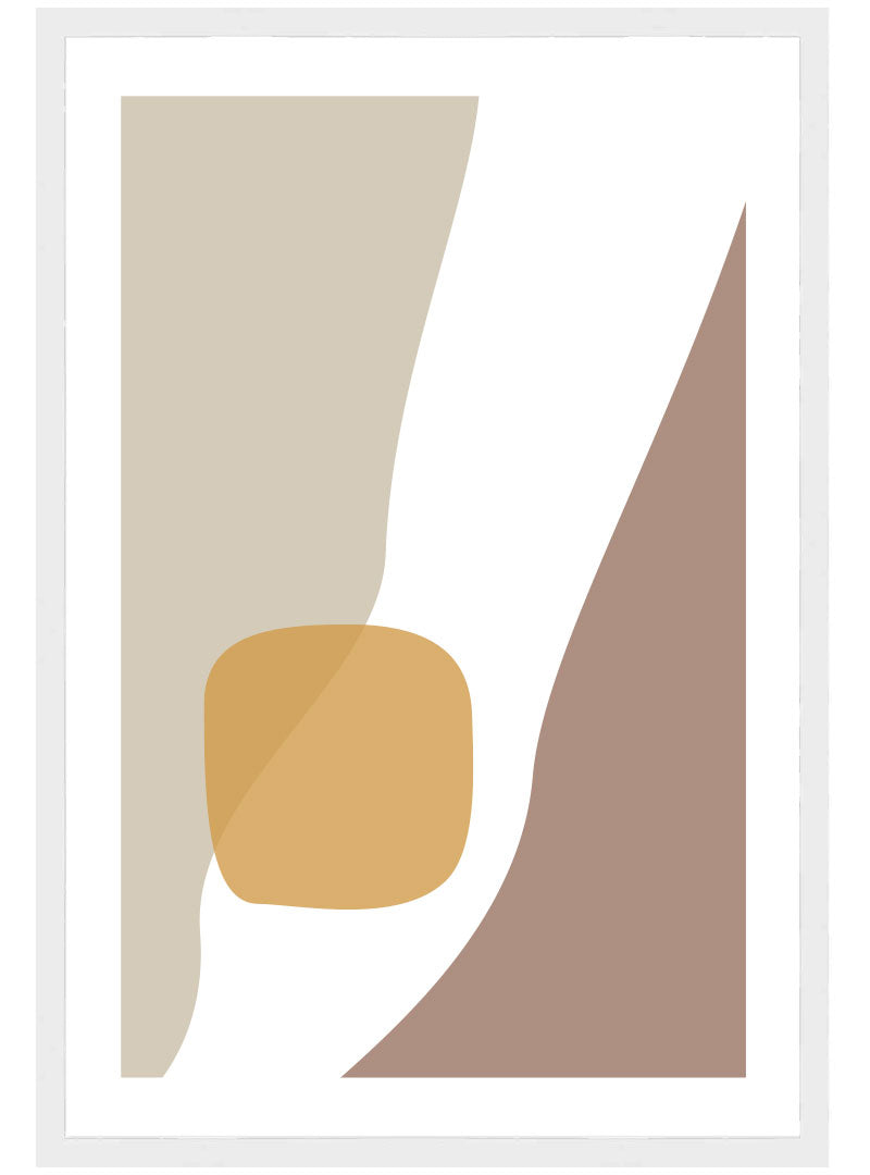Unearthed Abstract No. 3 Poster, Earthy Shape Wall Art, Neutral Abstract Art Print